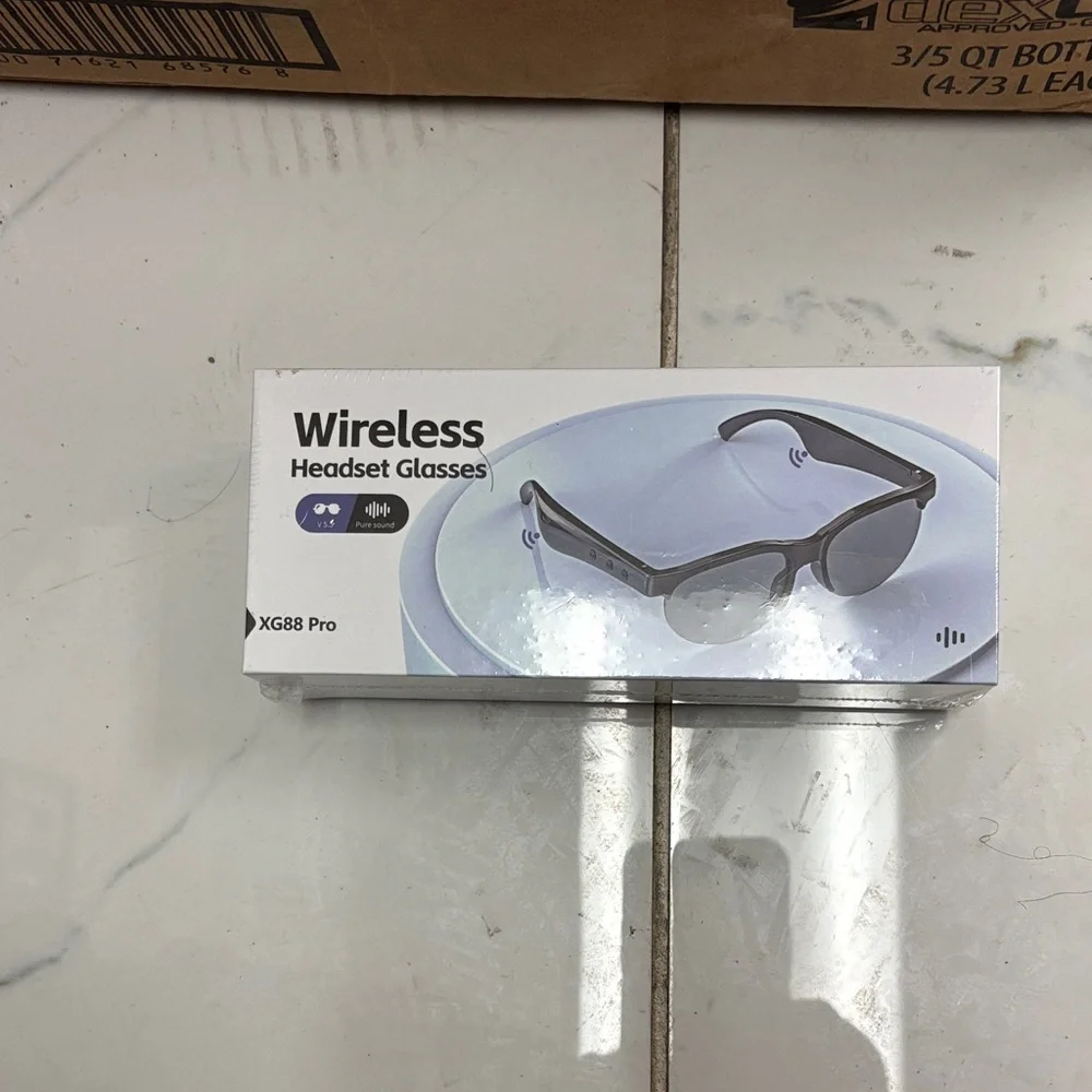 Wireless Headset Glasses - Black